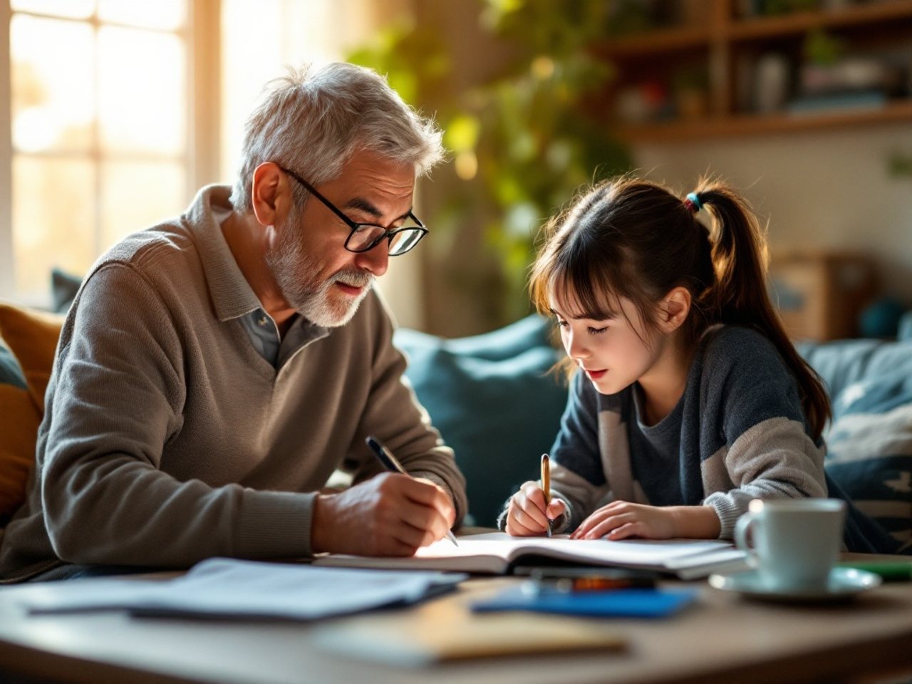 A Teacher Tutors educator working one-on-one with a student at home