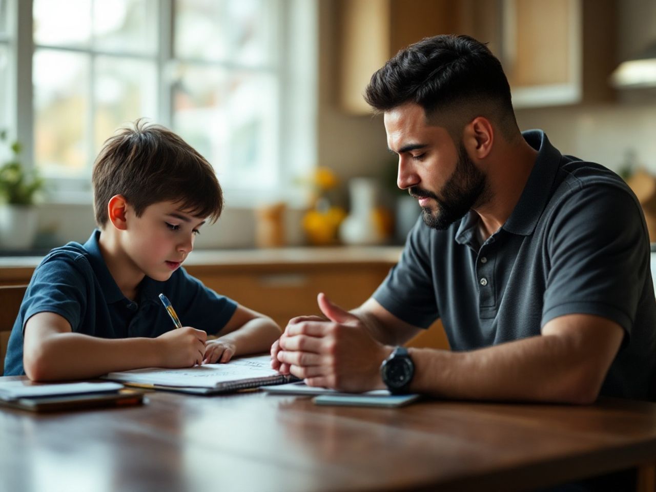 A Teacher Tutors educator working one-on-one with a student at home